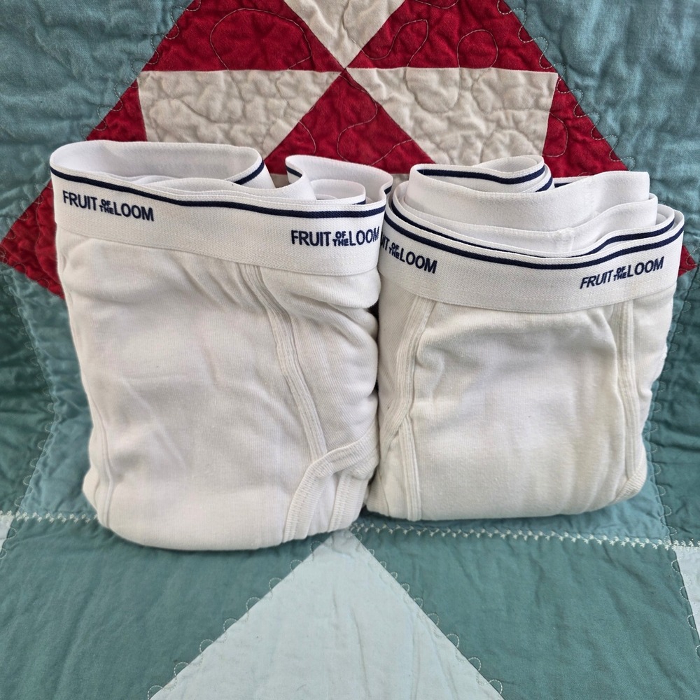 Fruit of the Loom White Briefs XL 40-42 8 Pack Cotton Classic Mens Underwear